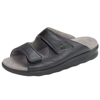 Cozy Black Slide Sandals