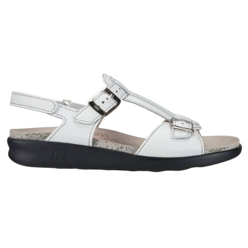 Captive White T-Strap Sandal