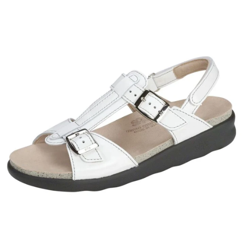 Captive White T-Strap Sandal