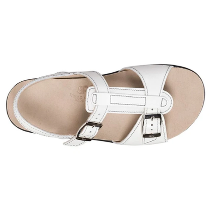 Captive White T-Strap Sandal