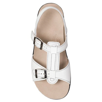 Captive White T-Strap Sandal