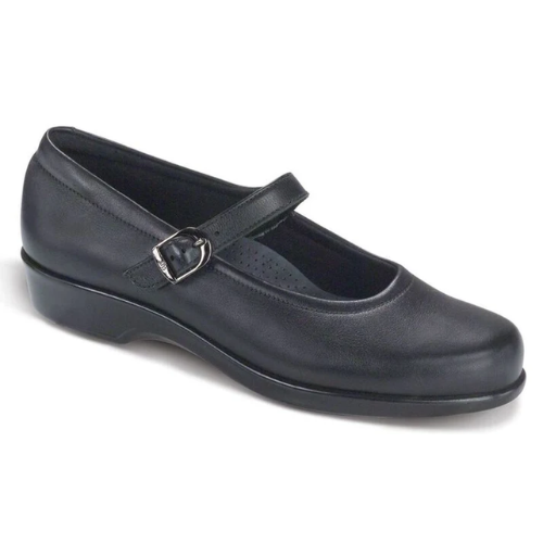 SAS Women's Maria Leather Mary Jane Shoes - Black