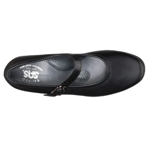 SAS Women's Maria Leather Mary Jane Shoes - Black