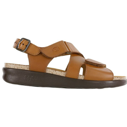 Huggy Caramel Cross Strap Sandals