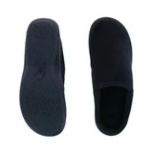 Isotoner Microterry & Waffle Black Slipper