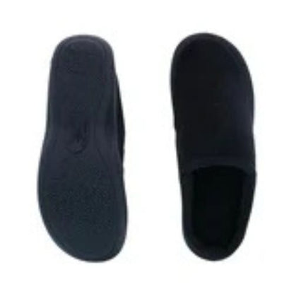 Isotoner Microterry & Waffle Black Slipper