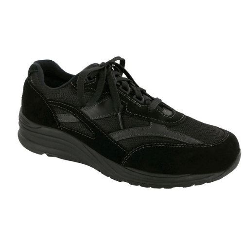 Journey Mesh Lace Up Black Sneakers
