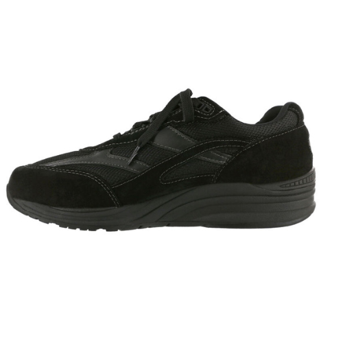 Journey Mesh Lace Up Black Sneakers