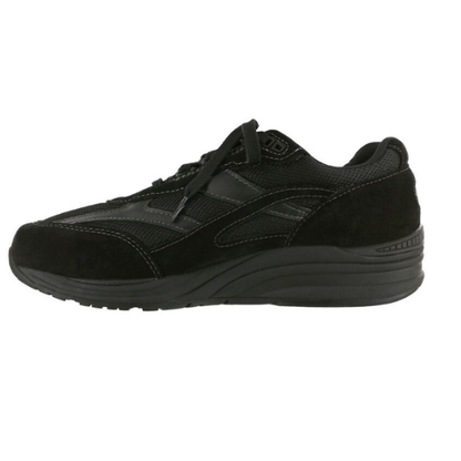 Journey Mesh Lace Up Black Sneakers