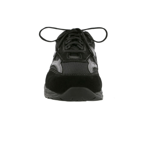 Journey Mesh Lace Up Black Sneakers