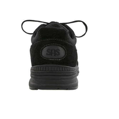 Journey Mesh Lace Up Black Sneakers