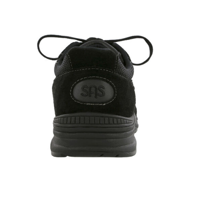 Journey Mesh Lace Up Black Sneakers