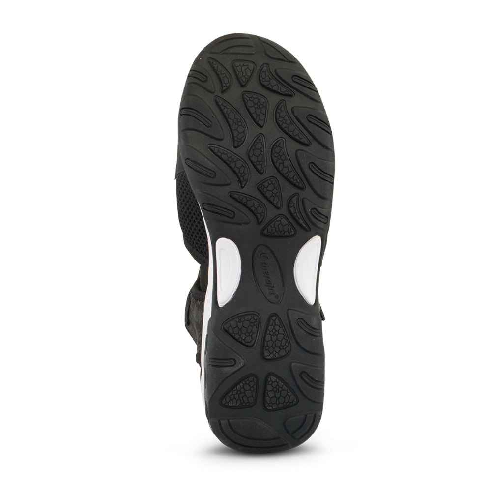 MIA BLACK | Therafit Mia Women's Water Resistant Adjustable Sport Sandal - for Plantar Fasciitis/Foot Pain-Brandy