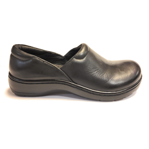 Kaydi Greasy Black Closed Back Clog