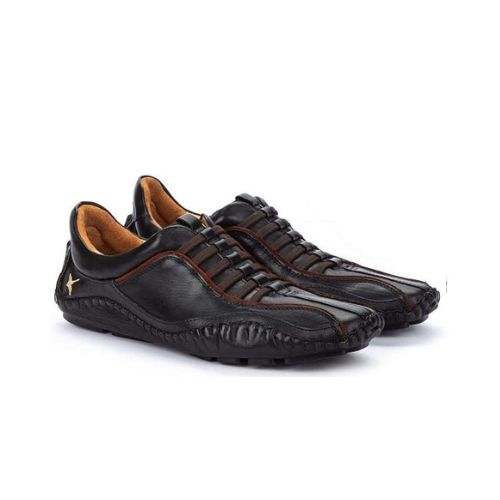 FUENCARRAL BLACK LEATHER SNEAKERS