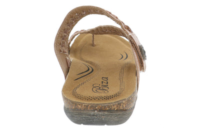 LEXI SAND | Biza LEXI Women's Sand-Whiskey Sandal-Made in USA-Brandy's Shoes