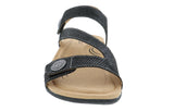 LILY BLACK | Biza LILY Women's Black Mamba Sandal-Made in USA-Brandy's Shoes