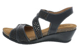 MIA BLACK | Biza MIA Black Women’s Wedge Sandal-Made in USA-Brandy's Shoes