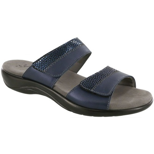 Nudu Slide Navy Leather Sandal