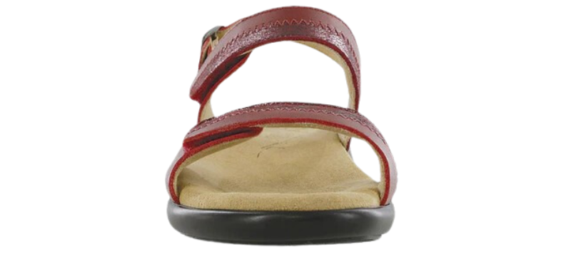 NUDU RUBYCABERNET  SAS Women's NUDU762 Nudu Heel Strap RubyCarbenet Sandal-Made in USA-Brandy's Shoes