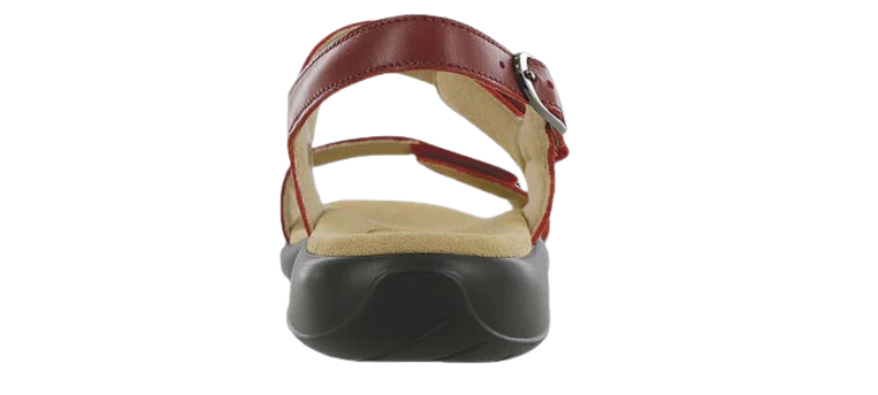 NUDU RUBYCABERNET  SAS Women's NUDU762 Nudu Heel Strap RubyCarbenet Sandal-Made in USA-Brandy's Shoes