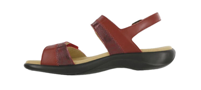 NUDU RUBYCABERNET  SAS Women's NUDU762 Nudu Heel Strap RubyCarbenet Sandal-Made in USA-Brandy's Shoes