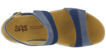 OCEANIA | SAS WOMEN Nudu BLUE Heel Strap Sandal NUDU284 Made in USA Brandy's Shoes