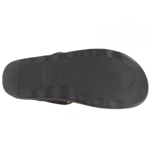 Sanibel T-Strap Snake Black Slide Sandal