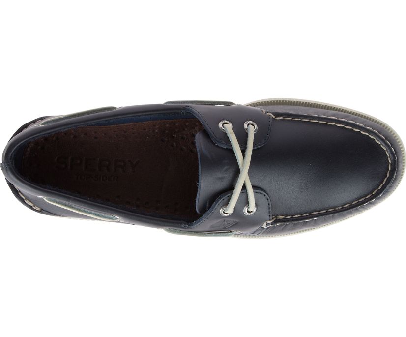 AUTHENTIC ORIGINAL BOAT SHOE | Sperry Top Sider Men's Authentic Original 2 Eye STS10405-Navy Boat Shoes-Made in USA