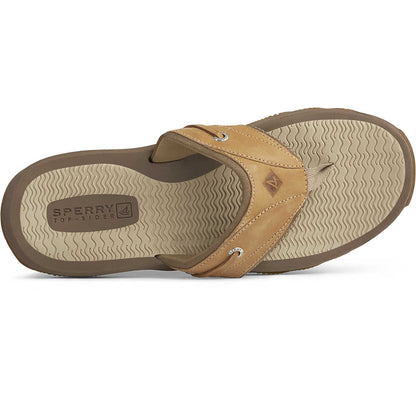 OUTER BANKS TAN | Sperry Men's Tan Outer Banks Flip Flop-STS17567-Made in USA-Brandy's Shoes
