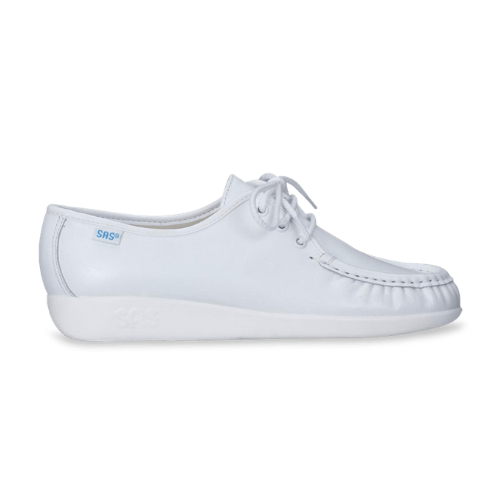 Siesta White Lace Up Loafers