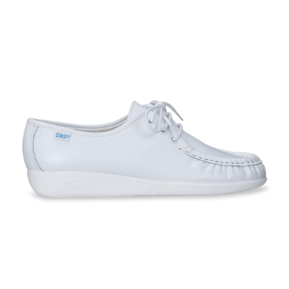 Siesta White Lace Up Loafers