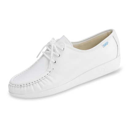 Siesta White Lace Up Loafers
