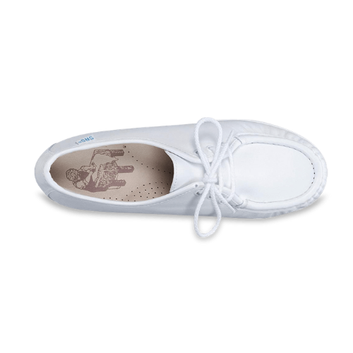 Siesta White Lace Up Loafers