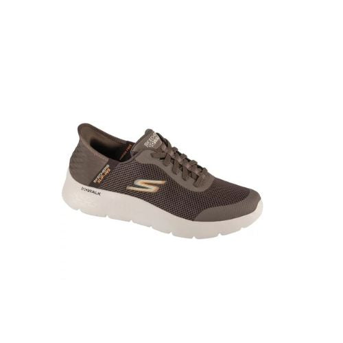 GO WALK FLEX BROWN/WHITE SNEAKERS