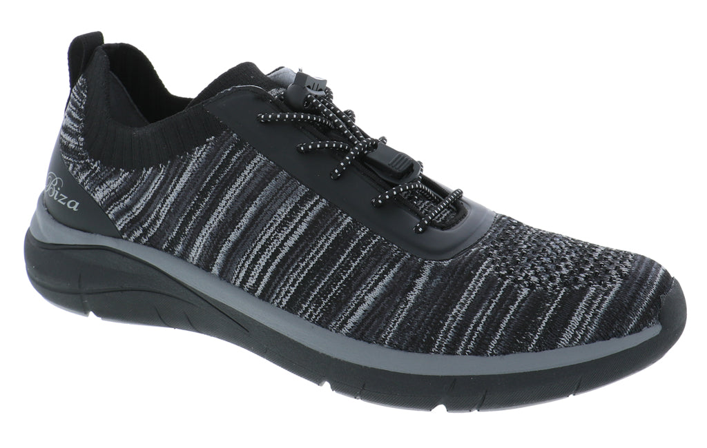 SOLAR BLACK/GREY | Biza SOLAR Women's Black-Grey Shoes-Sneaker-Made in USA-Brandy's Shoes