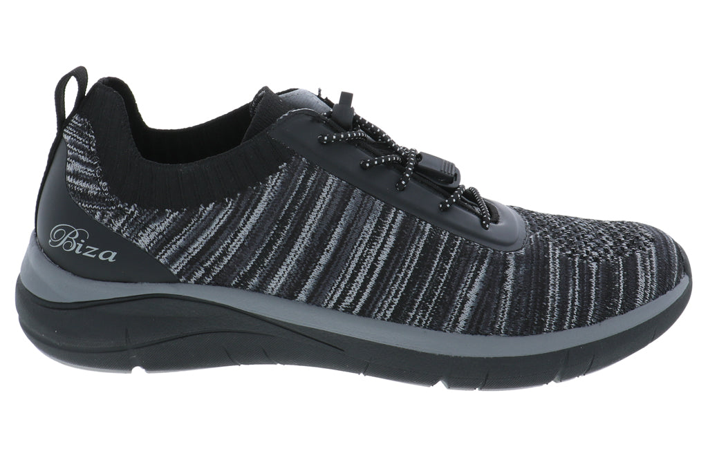 SOLAR BLACK/GREY | Biza SOLAR Women's Black-Grey Shoes-Sneaker-Made in USA-Brandy's Shoes
