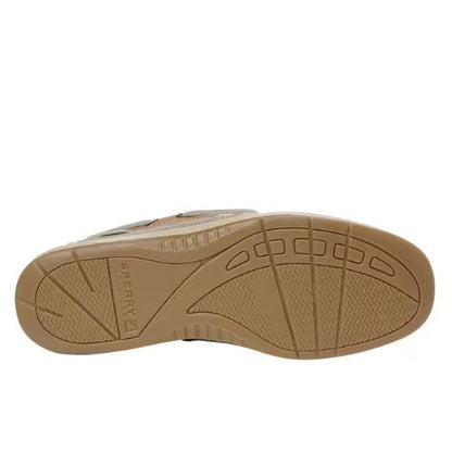 Sperry Womens Brown Pink White Trim 2 Eye Boat Shoes