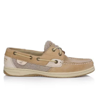 Sperry Womens Brown Pink White Trim 2 Eye Boat Shoes
