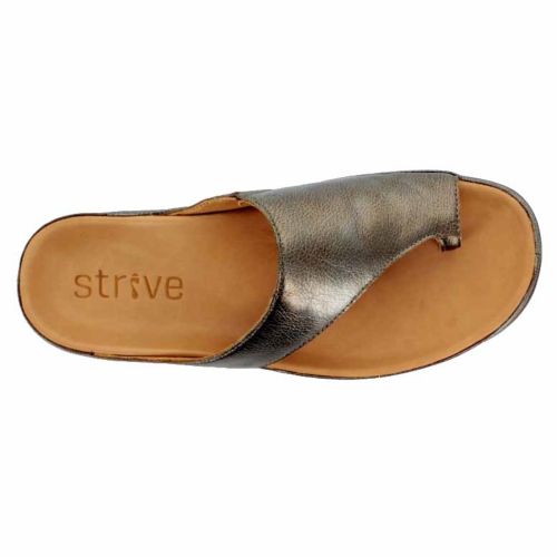 CAPRI ANTHCITE | Strive Footwear | 'Capri' Black Orthotic Sandals at Brandy's Shoes Made in USA