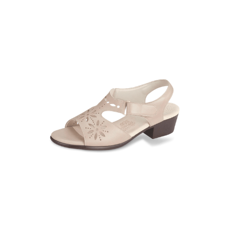 Sunburst Heeled Cream Sandals