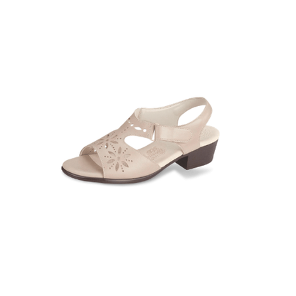Sunburst Heeled Cream Sandals