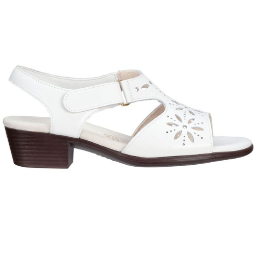 Sunburst Heel Strap White Sandal