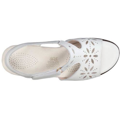 Sunburst Heel Strap White Sandal