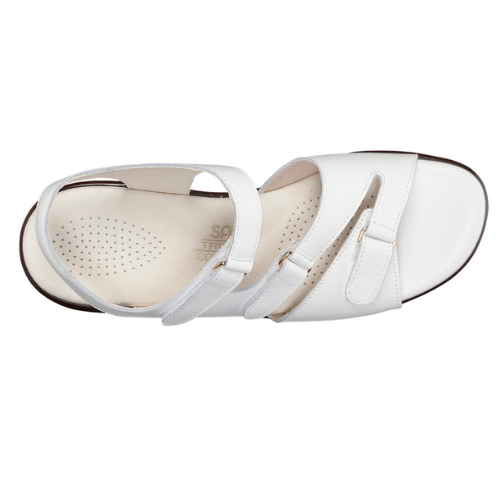 Tabby  White Three Strap Sandal