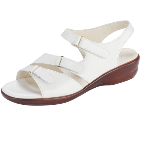 Tabby  White Three Strap Sandal