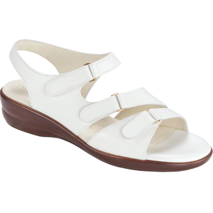 Tabby  White Three Strap Sandal