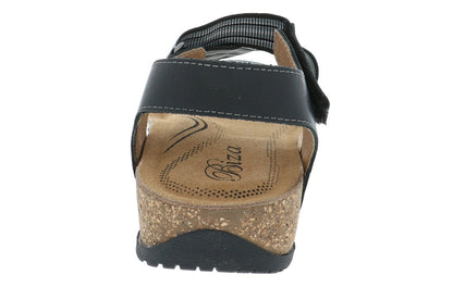 TEAGAN BLACK MULTI | Biza TEAGAN Women's Black Multi Sandal-Made in USA-Brandy's Shoes