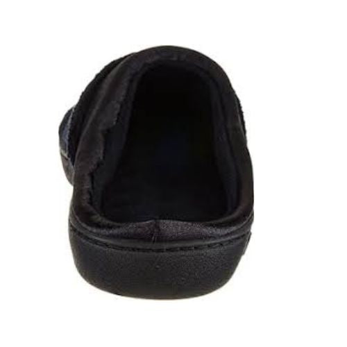 Isotoner Women's Terry and Satin Slip on Cushioned Slipper