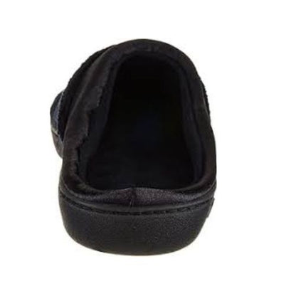 Isotoner Women's Terry and Satin Slip on Cushioned Slipper